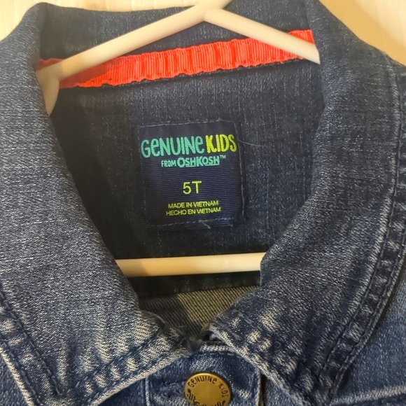 2- OshKosh B'Gosh Toddler Denim Jacket 5T - Picture 3 of 5